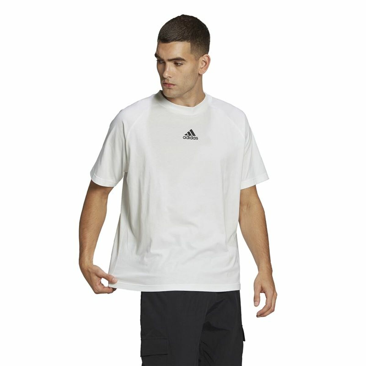 Футболка с коротким рукавом мужская Adidas Essentials Brandlove Белый-2