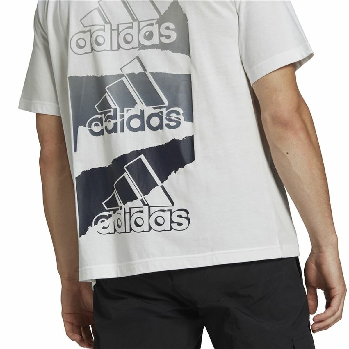 Футболка с коротким рукавом мужская Adidas Essentials Brandlove Белый-4
