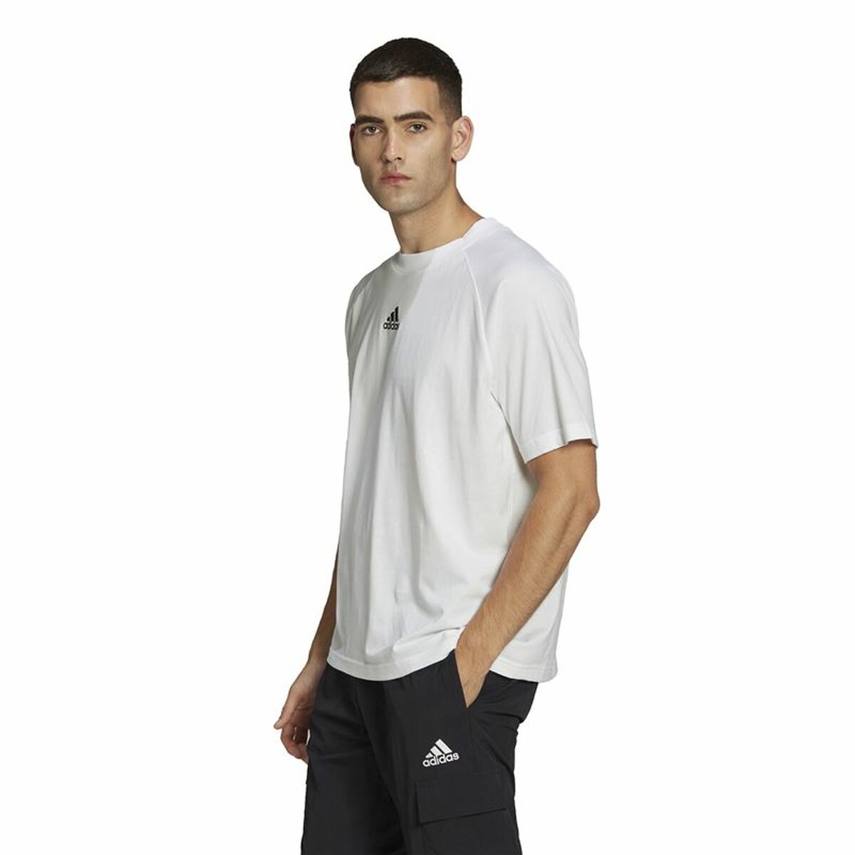 Футболка с коротким рукавом мужская Adidas Essentials Brandlove Белый-6