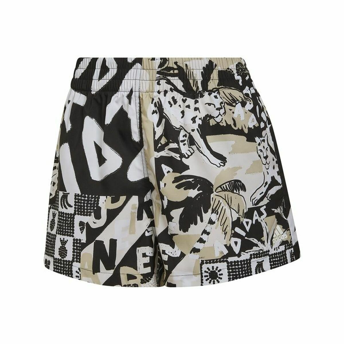 Pantaloncini da donna sportiva Adidas Farm Nero