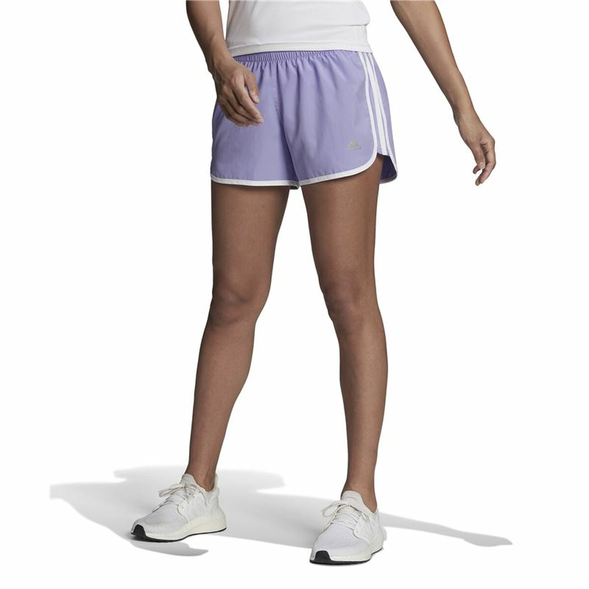 Adidas Marathon 20 Women's Sports Shorts Purple Blue-4