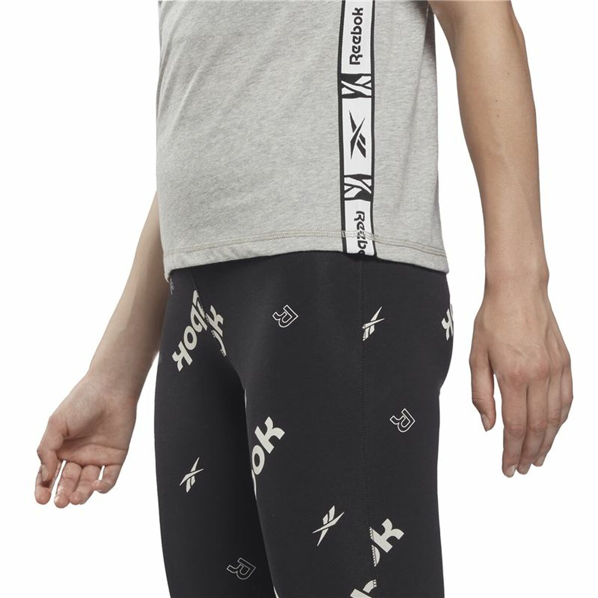 Футболка с коротким рукавом женская Reebok Tape Pack Серый-3
