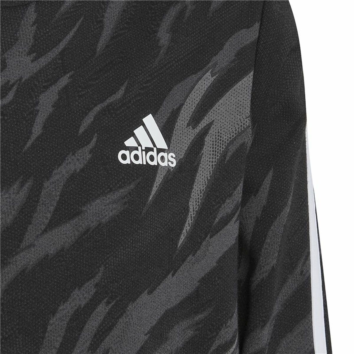 Hoodie Children's Adidas 3 Stripes Black-3