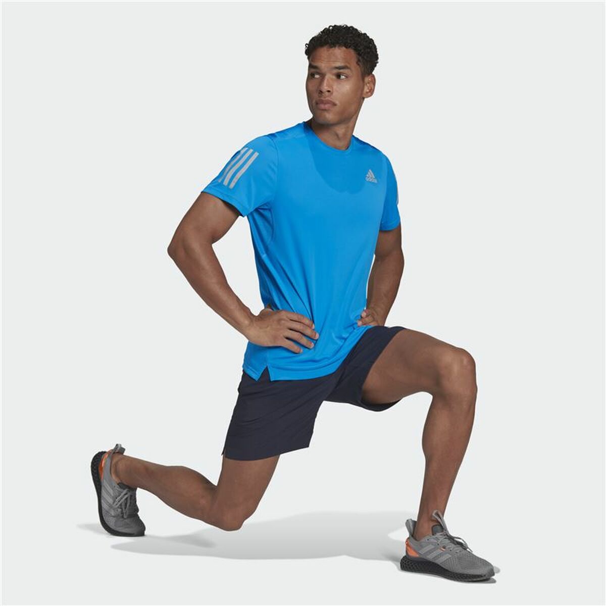 Футболка с коротким рукавом мужская Adidas Own The Run Синий-4