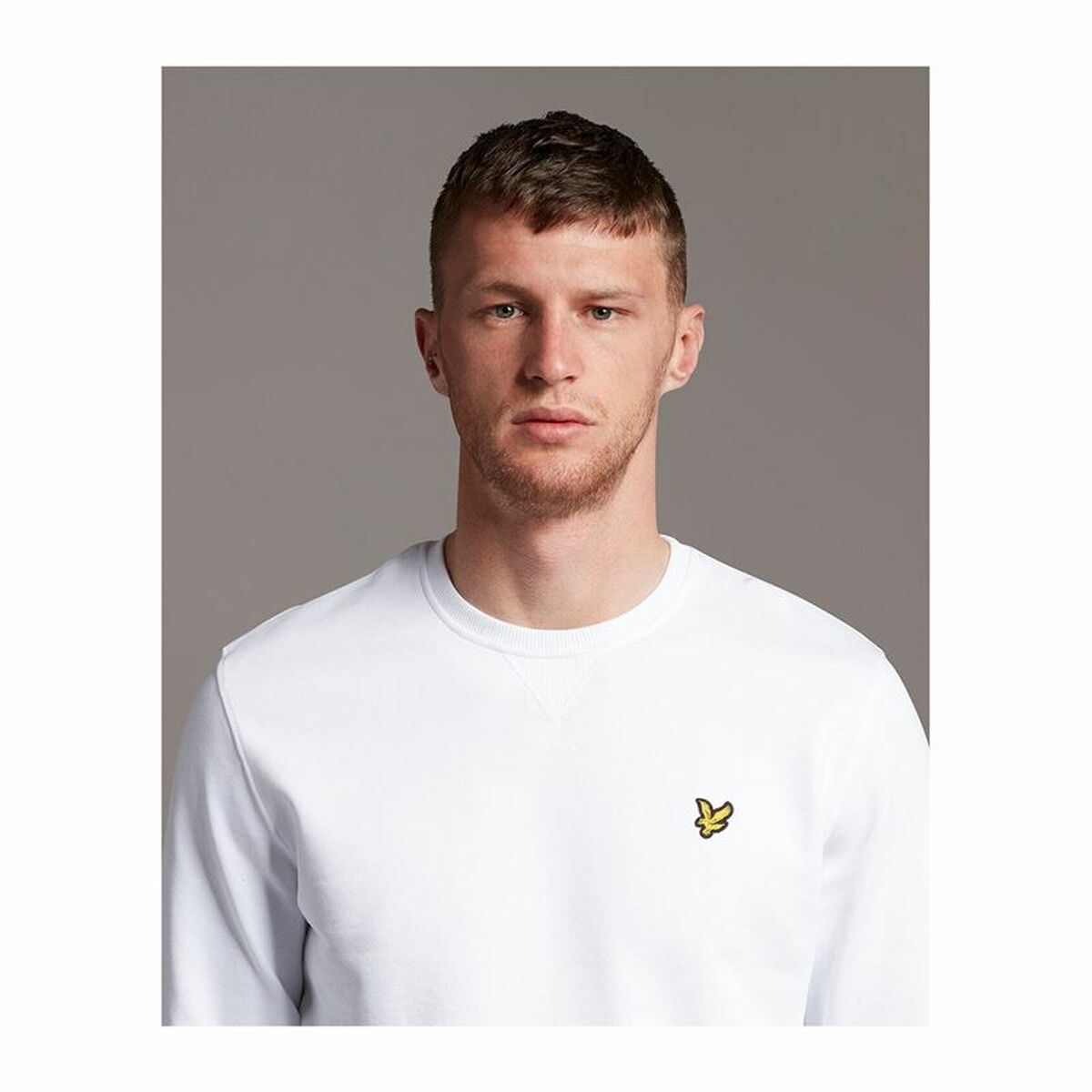 Men's Lyle & Scott V1 Crew Hooded Sweatshirt White-3