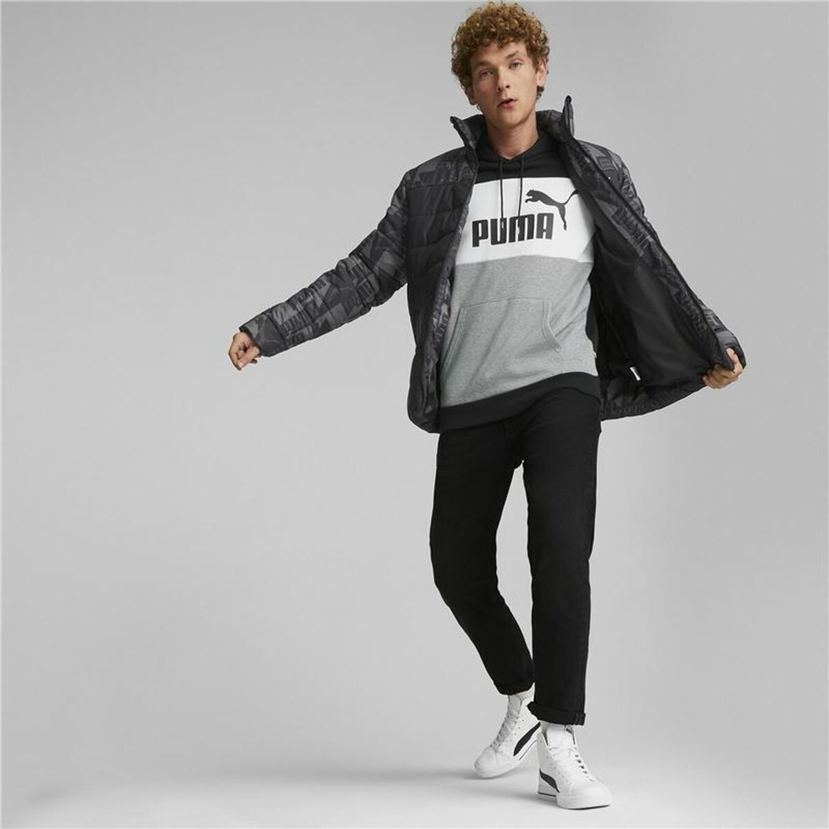 Puma Essentials Yastıklı Erkek Spor Ceket Siyah-6