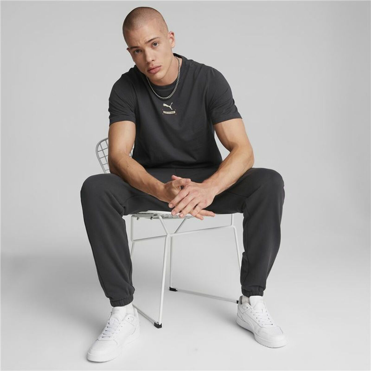 Футболка с коротким рукавом мужская Puma Better Чёрный-4