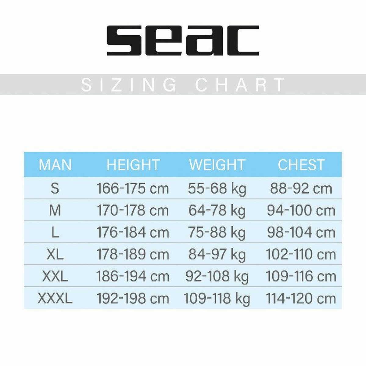 Неопреновый Seac Shark 3 mm  Чёрный-5