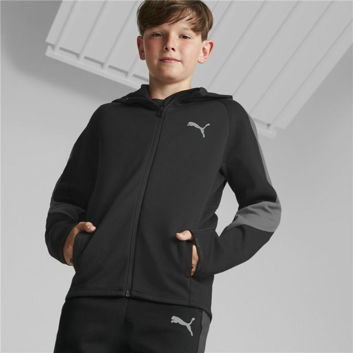 Puma Evostripe Children's Sports Jacket Black-6