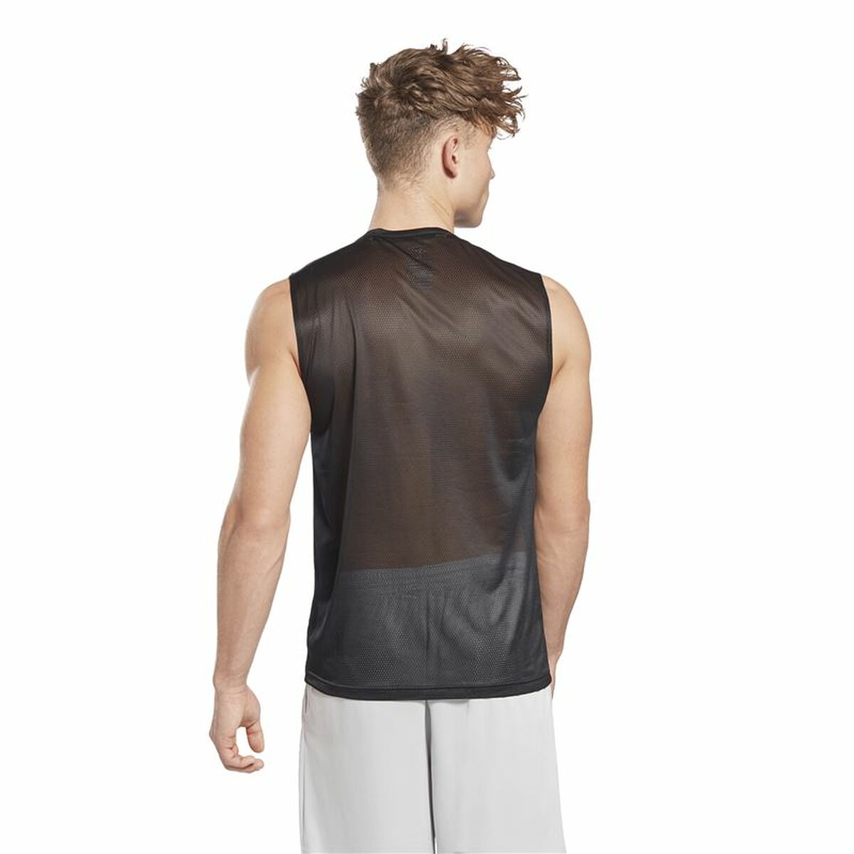 Мужская футболка без рукавов Reebok Workout Ready Tech Чёрный-4