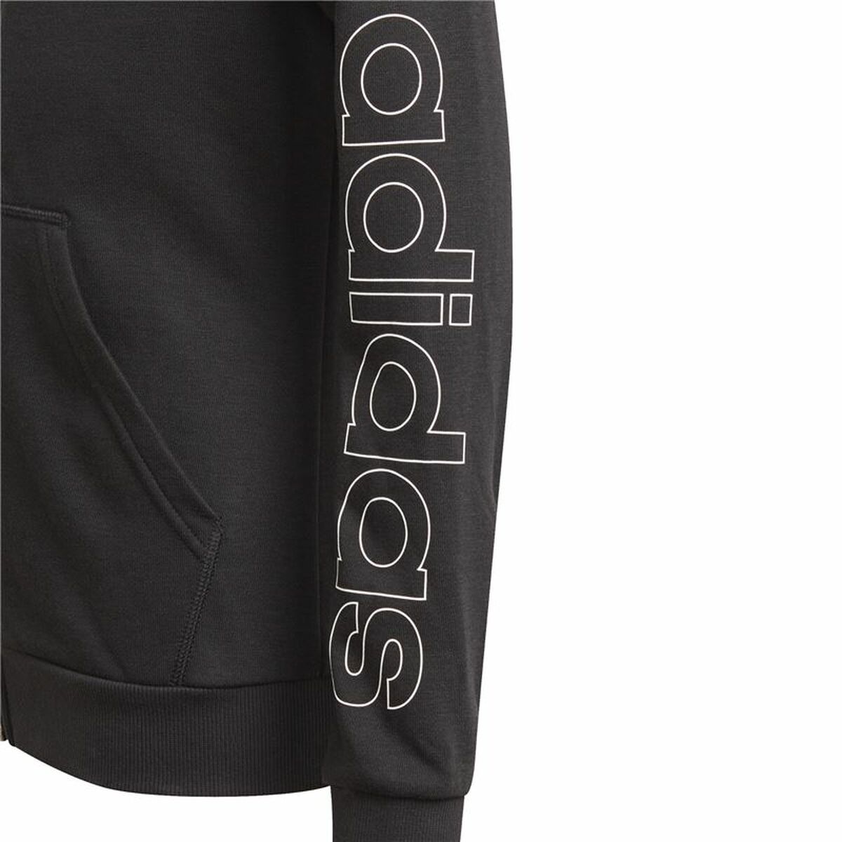 儿童运动夹克Adidas Essentials Full-Zip Black-2