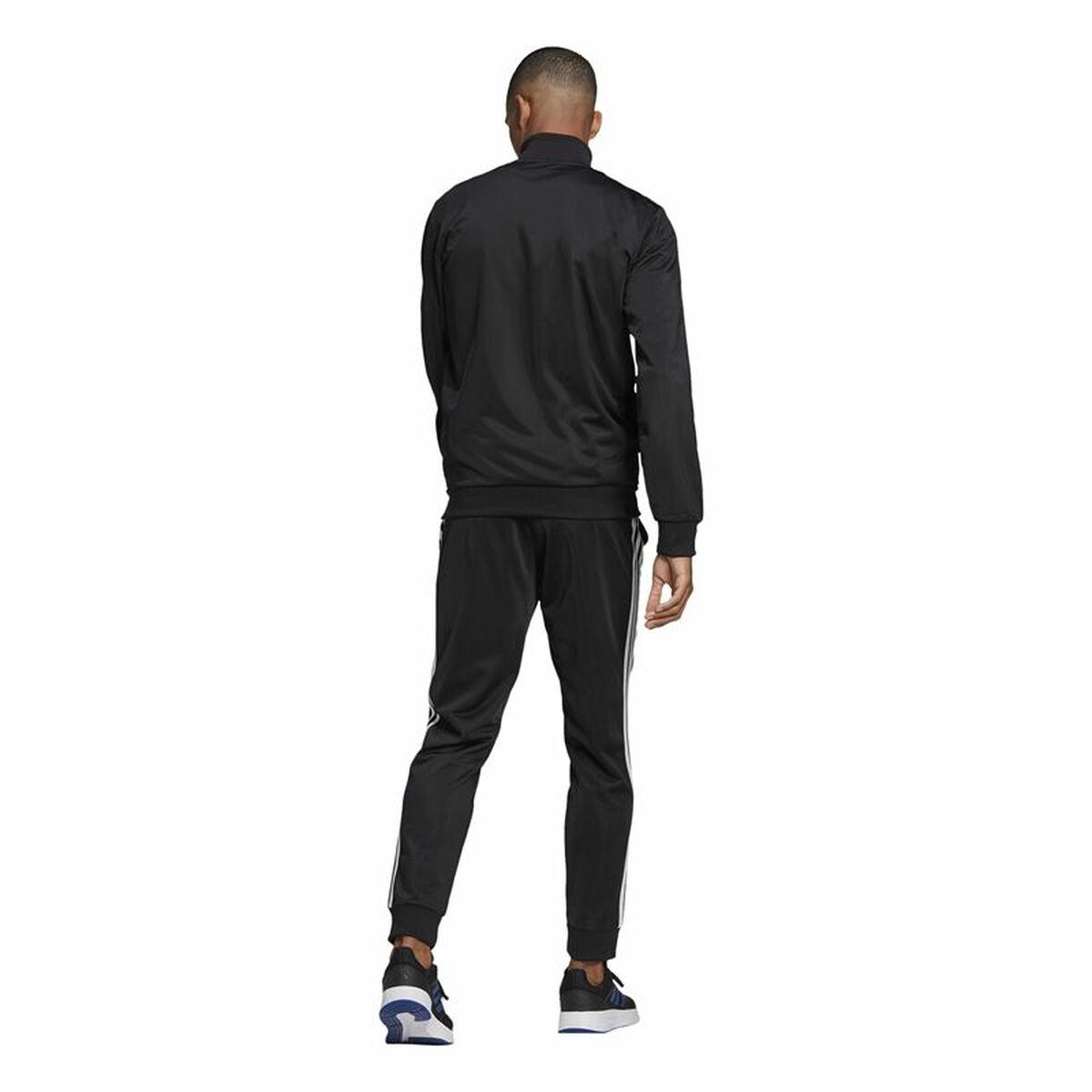 Спортивный костюм для взрослых Adidas Essentials 3 Stripes Чёрный Мужской-6