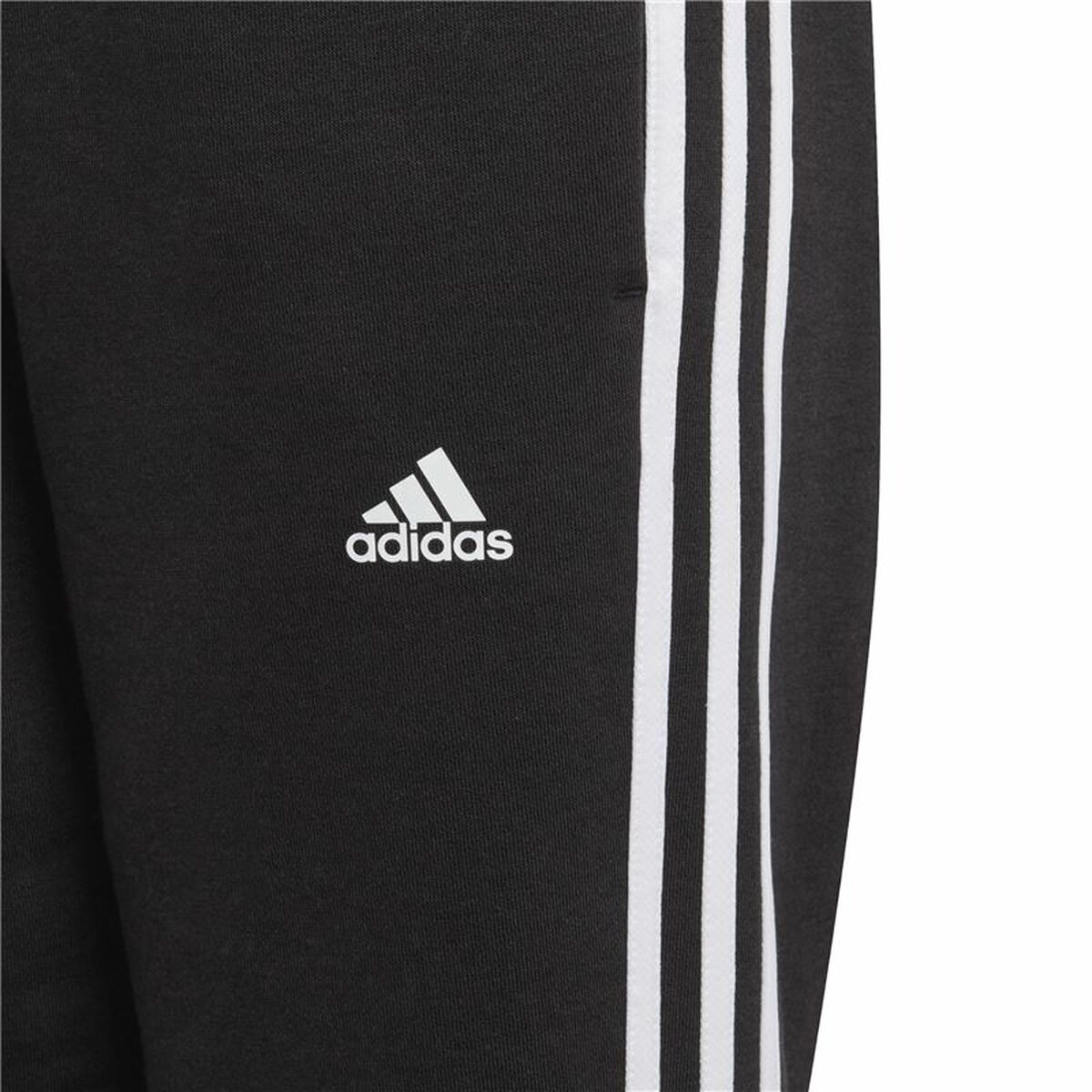 Adidas Essentials 3 Ban Black儿童运动裤-3