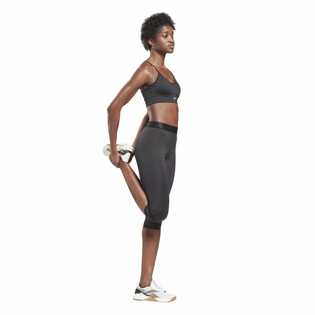 Reebok Capri Night Black女子运动紧身衣-2