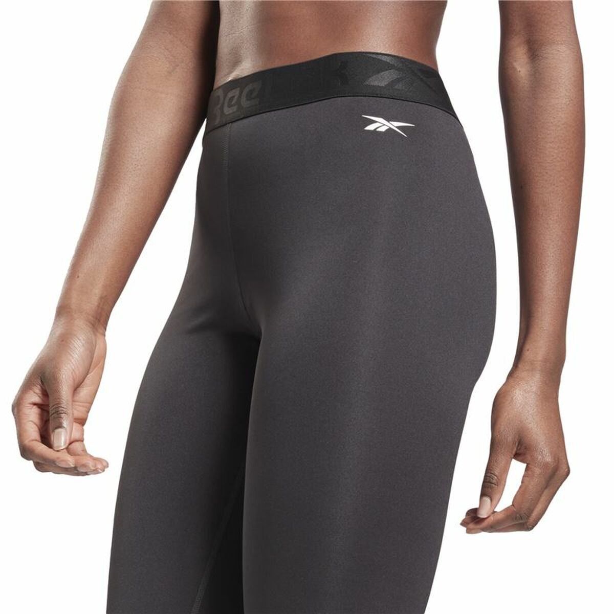 Reebok Capri Night Black女子运动紧身衣-4
