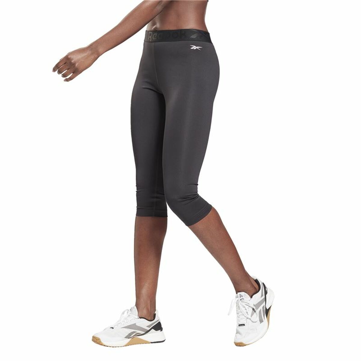 Reebok Capri Night Black女子运动紧身衣-6