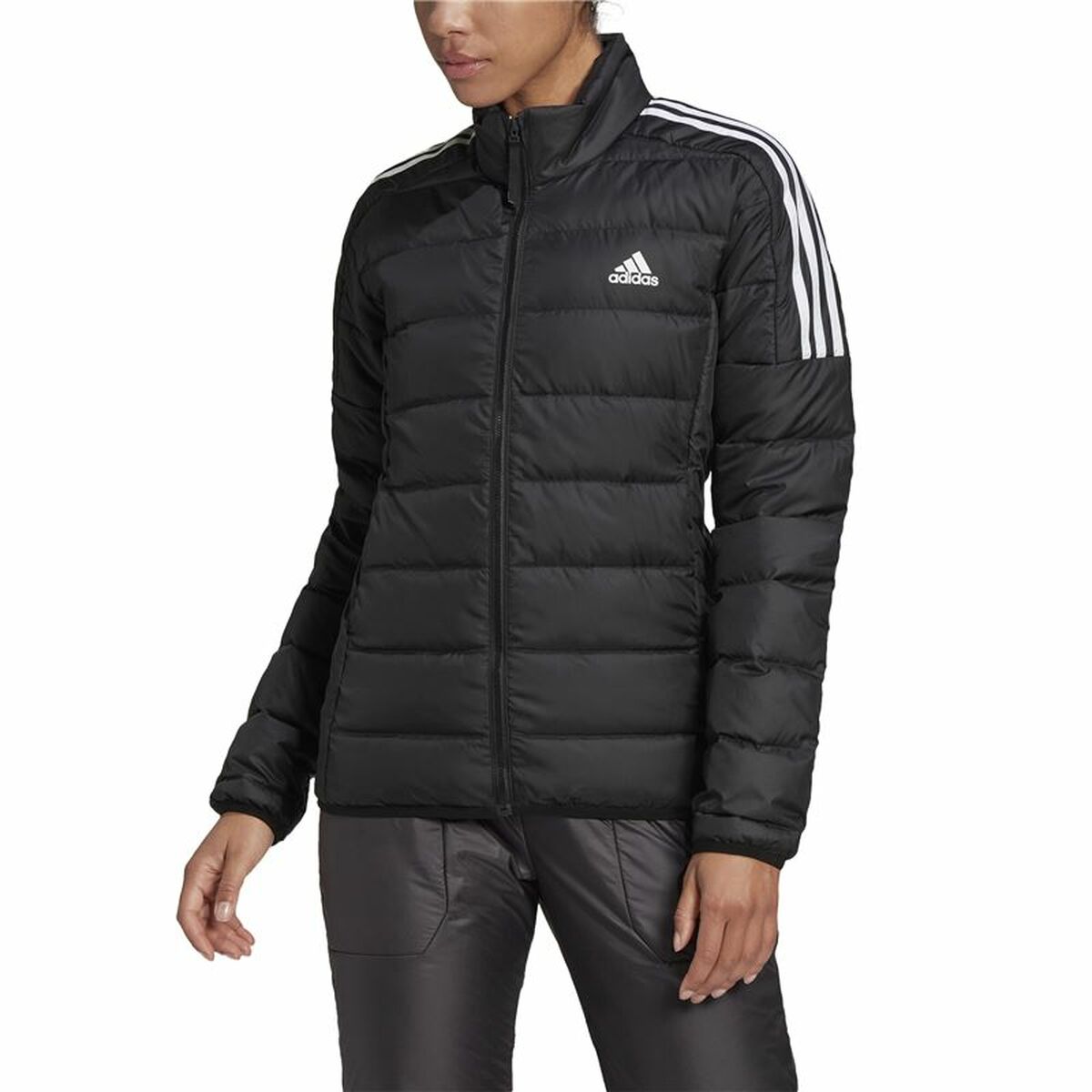 女子运动夹克Adidas Essentials W Black-7