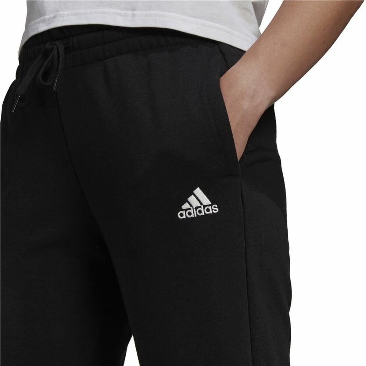 长运动裤Adidas French Terry Logo Woman Black-3