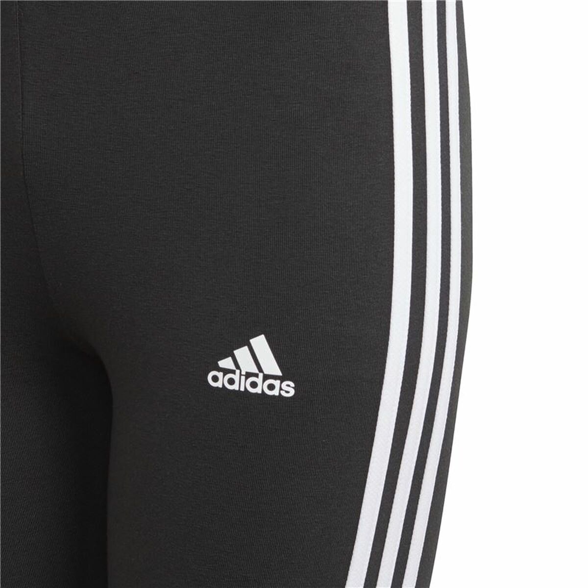 Adidas Essentials 3条纹黑色运动紧身衣-2