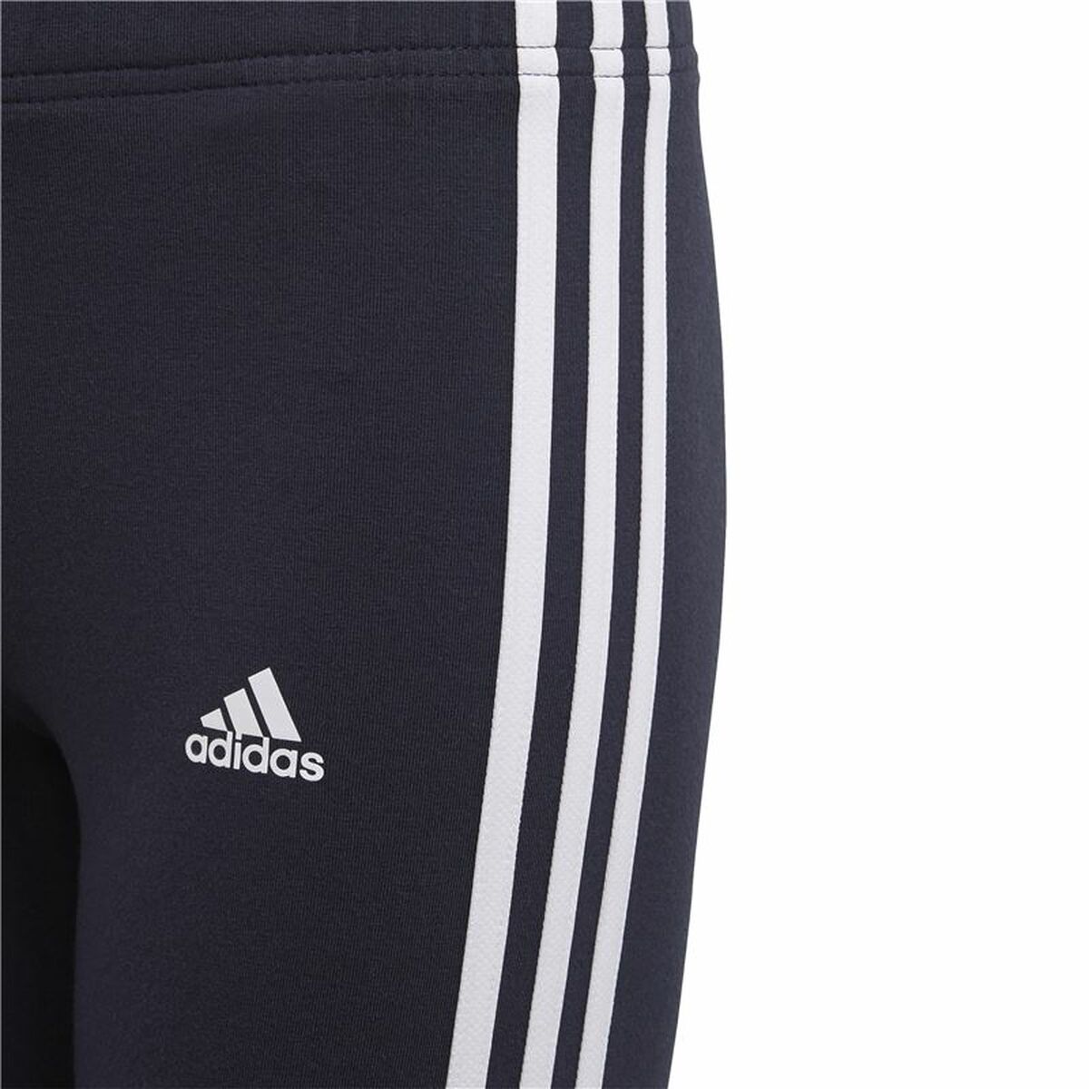 Adidas Essentials 3条纹深蓝色运动紧身衣-3