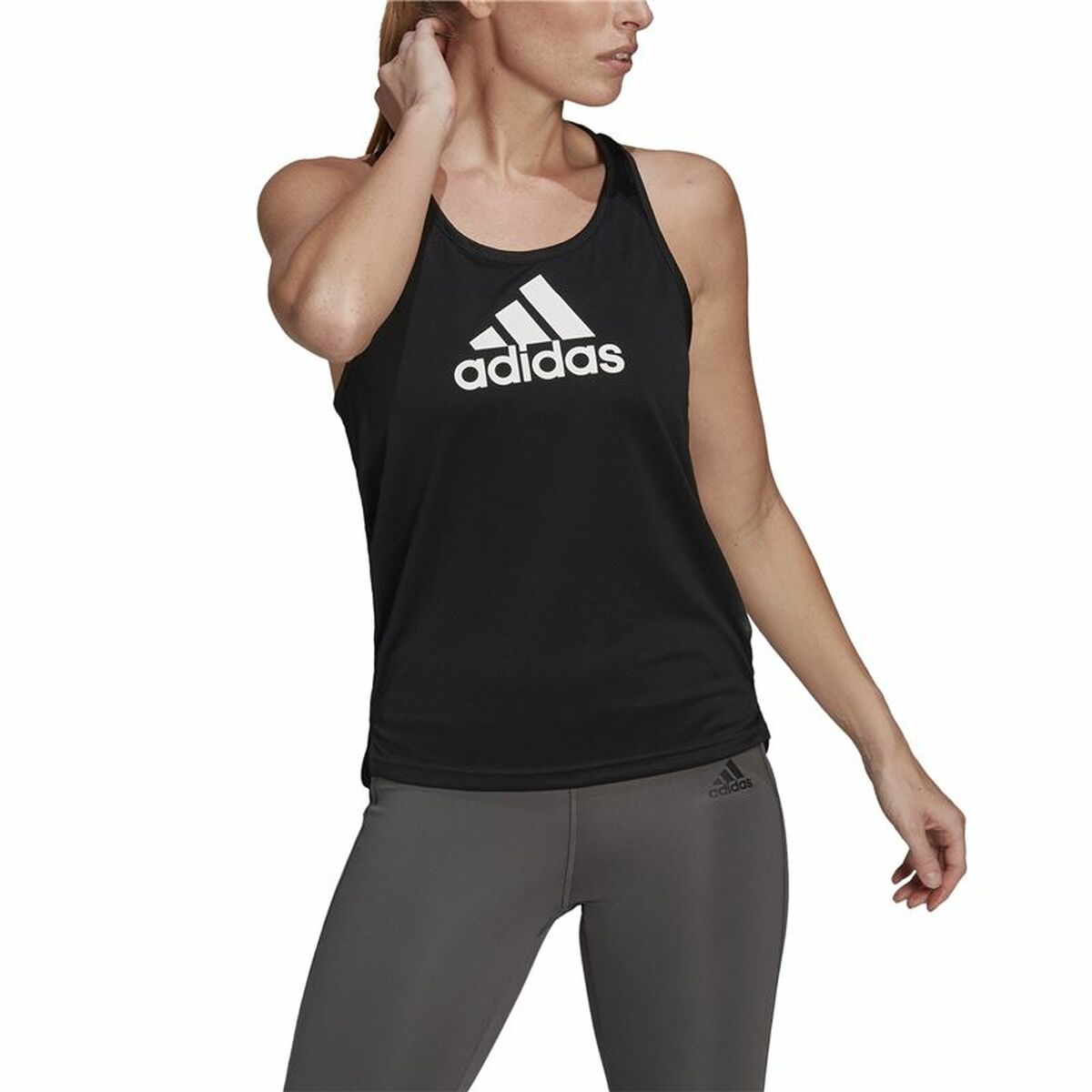 Женская майка Adidas Aeroready D2M Чёрный-4