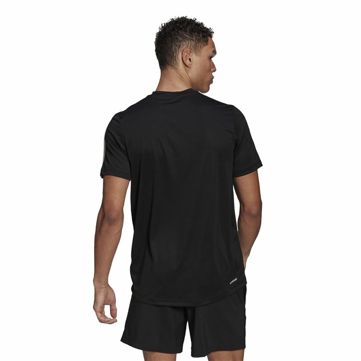 Футболка с коротким рукавом мужская Adidas Aeroready D2M Sport Чёрный-3