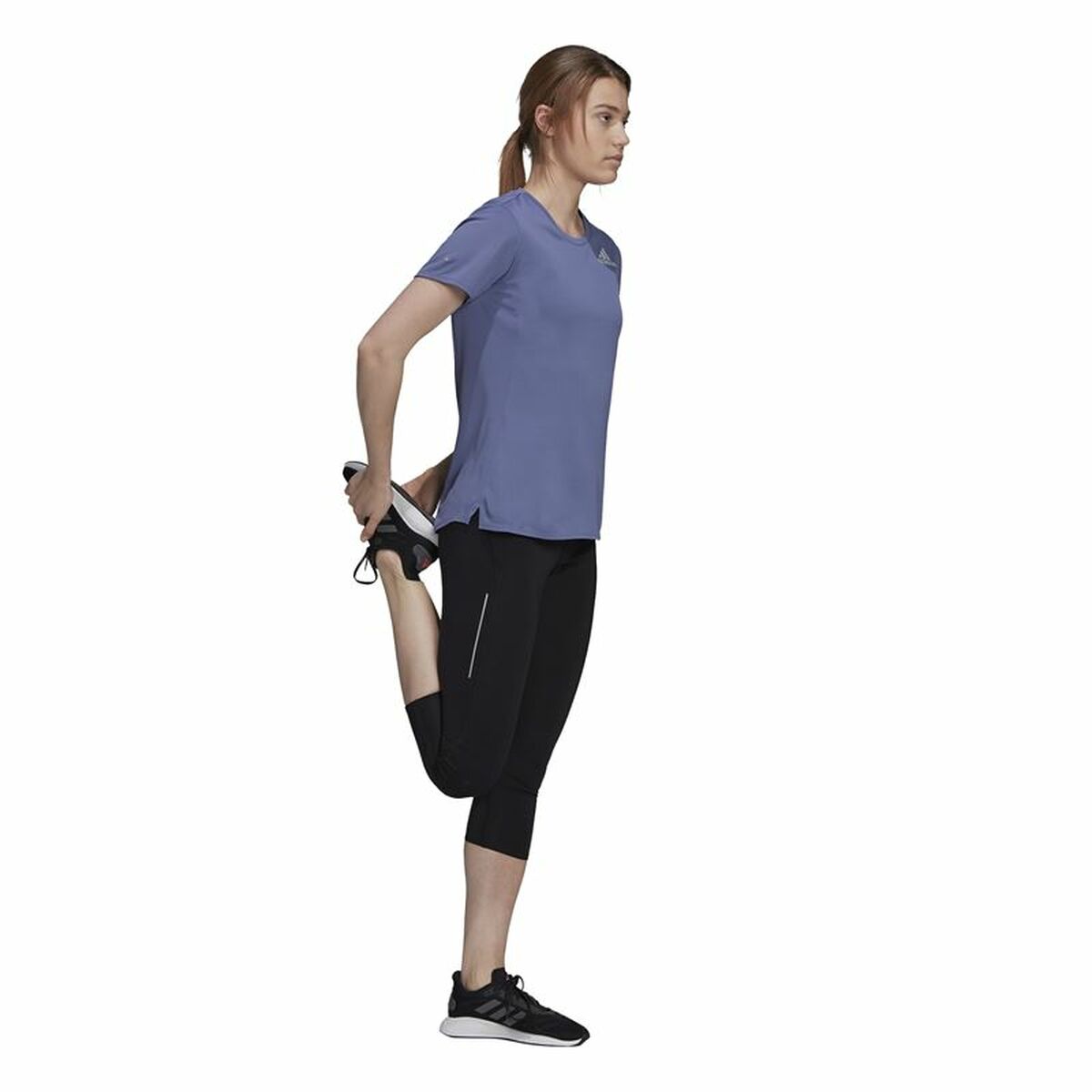 女子运动紧身衣Adidas 3/4 Own The Run Black-2