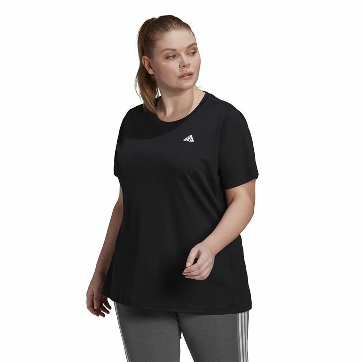 Футболка с коротким рукавом женская Adidas Aeroready Designed 2 Move Чёрный-2
