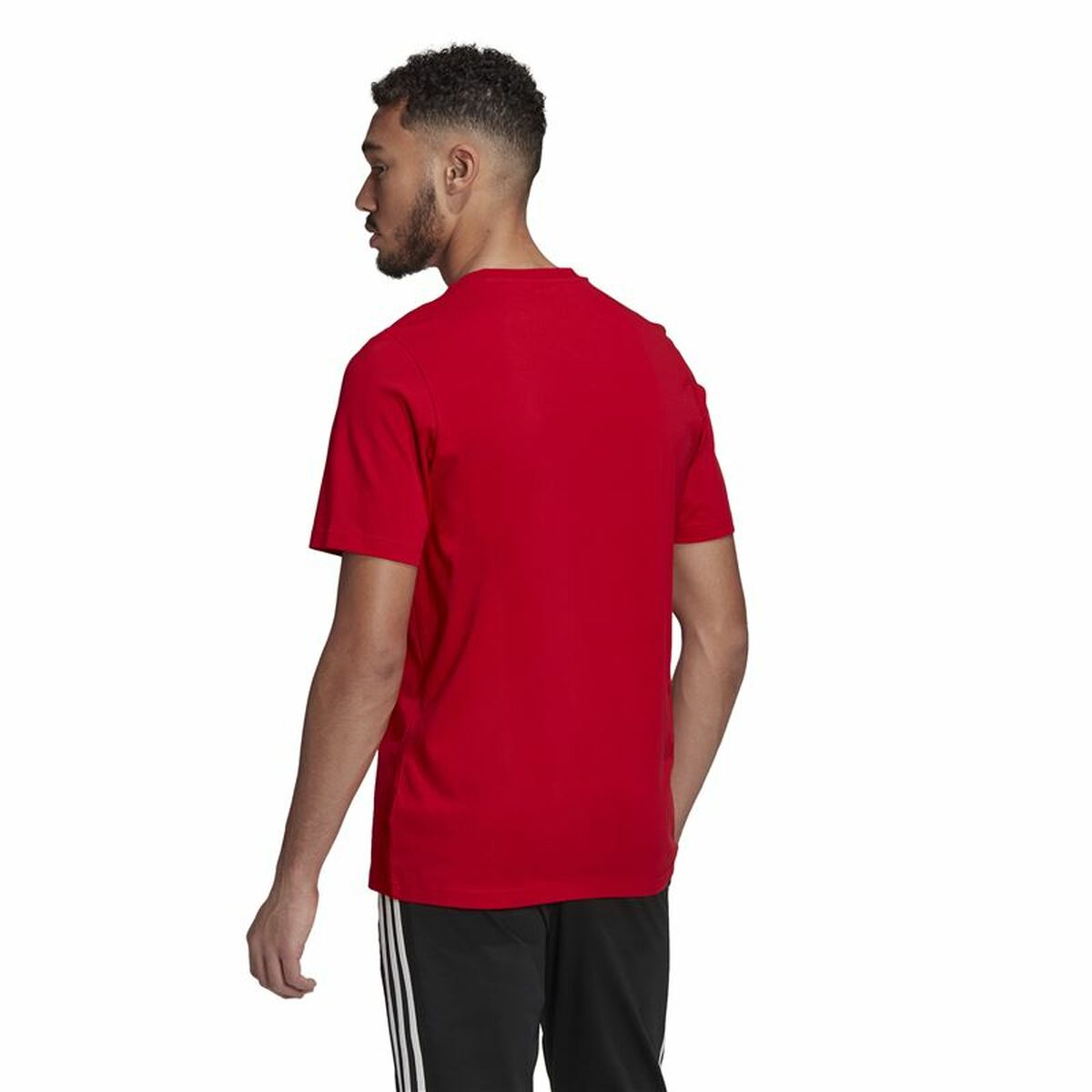 Футболка с коротким рукавом мужская Adidas Essential Logo Красный-5