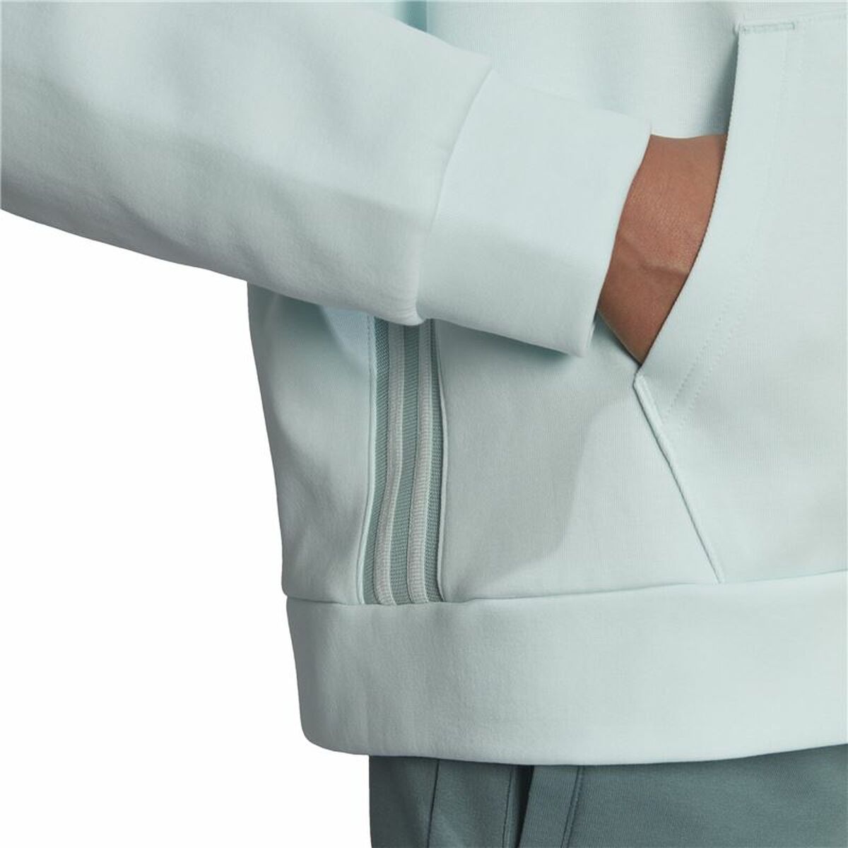 Толстовка с капюшоном женская Adidas Germany Travel Циановый-6