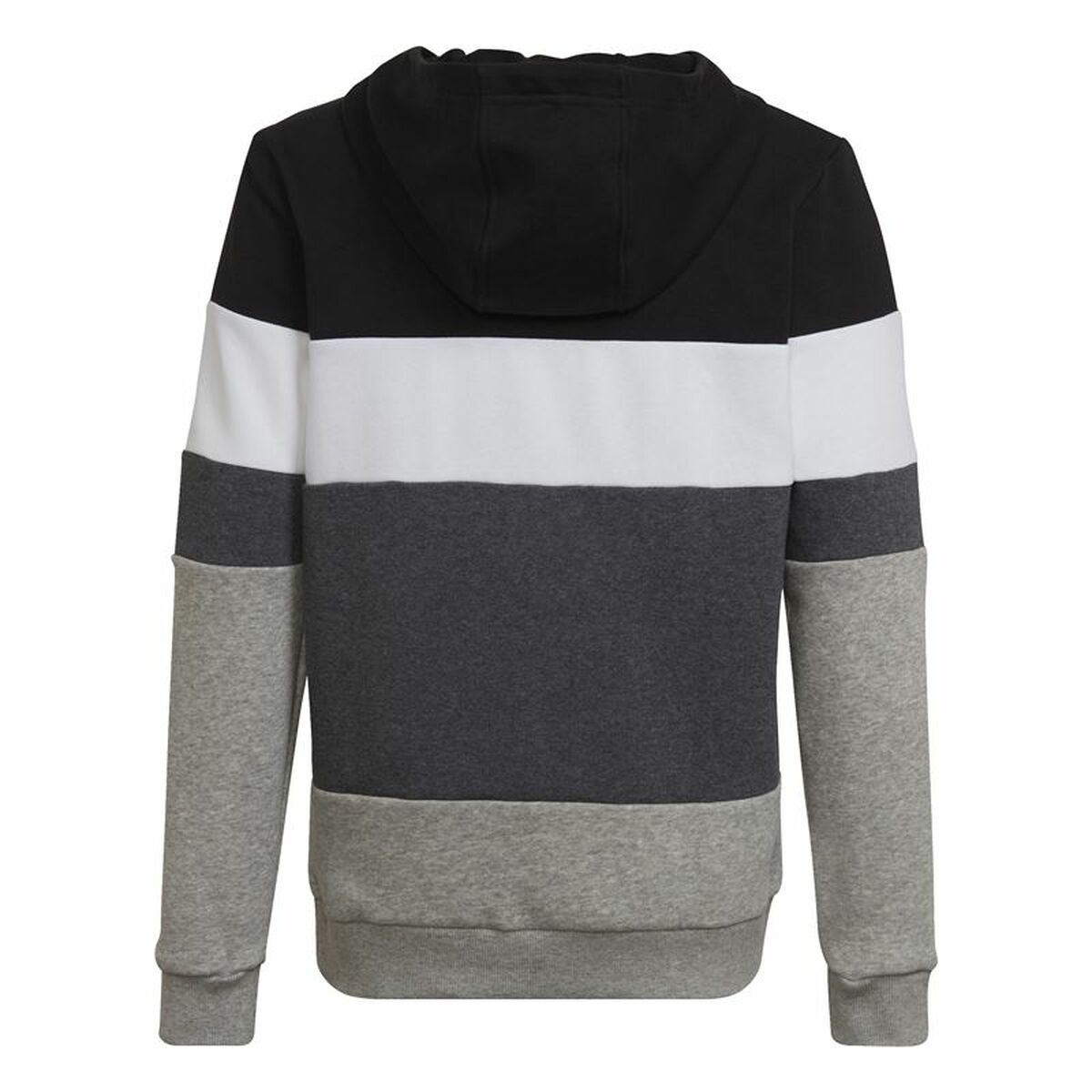 Толстовка с капюшоном детская Adidas Colorblock Fleece Чёрный Серый-2