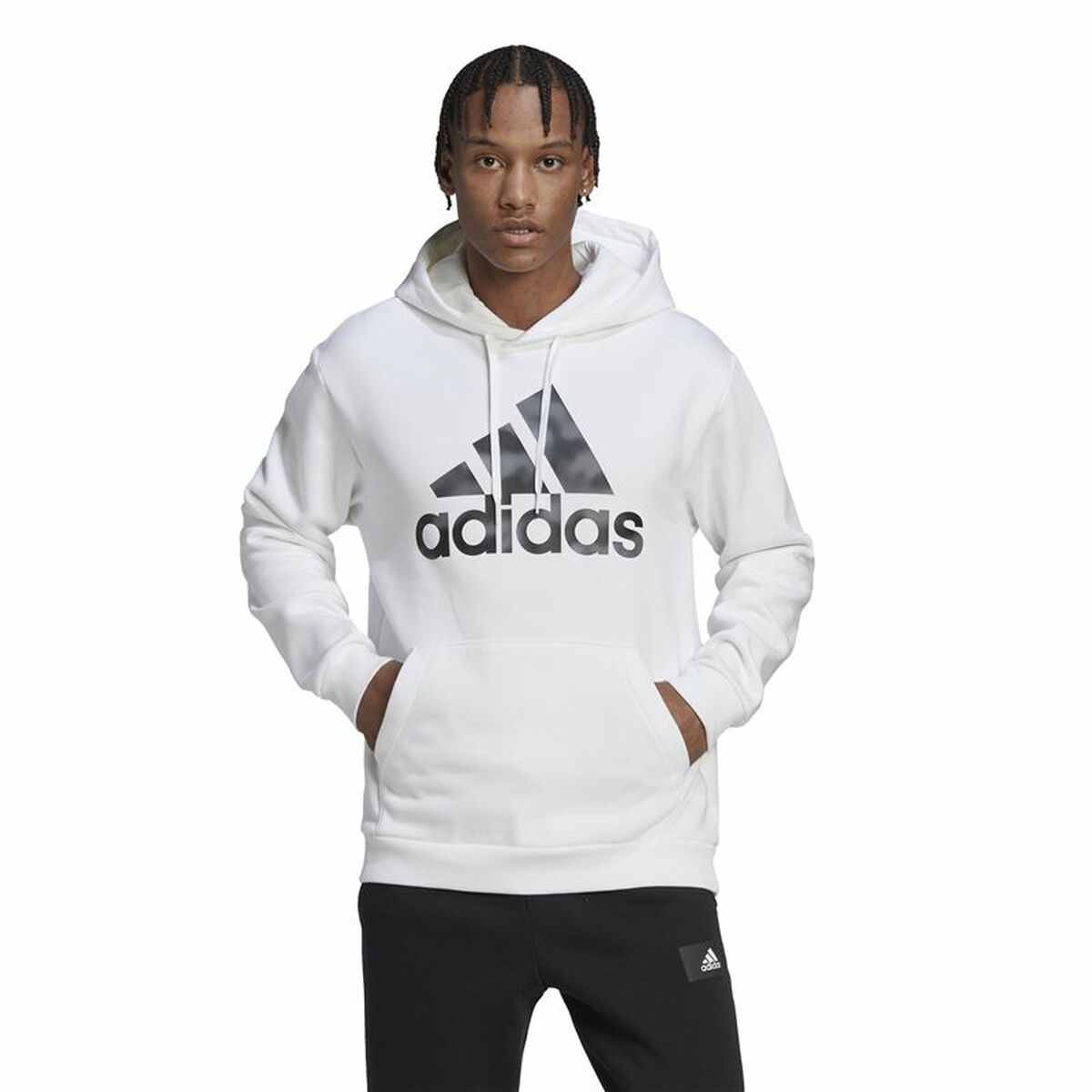 Толстовка с капюшоном мужская Adidas Essentials Camo Белый-2