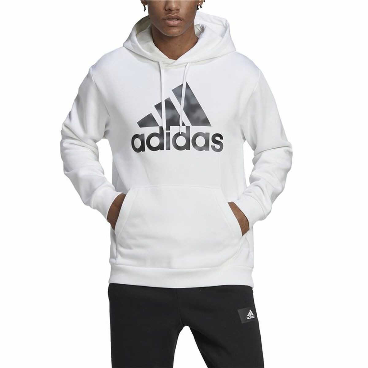 Толстовка с капюшоном мужская Adidas Essentials Camo Белый-3