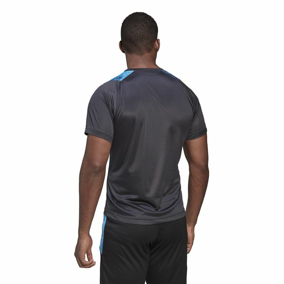 Футболка с коротким рукавом мужская Adidas Чёрный-6