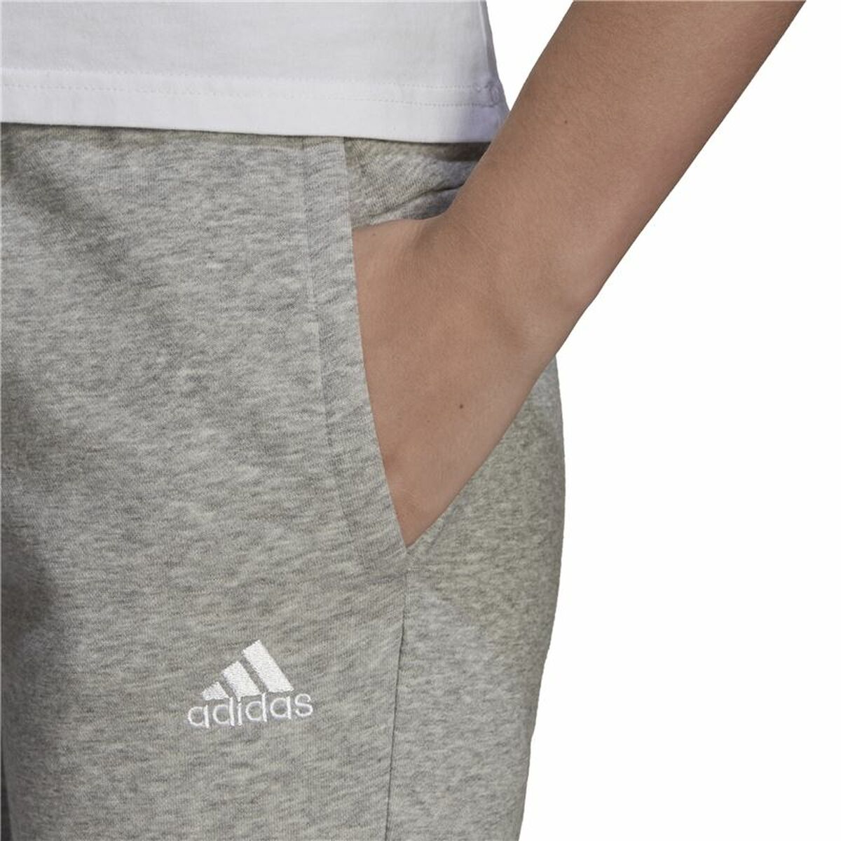 Длинные спортивные штаны Adidas Essentials Fleece Logo Женщина Серый-3