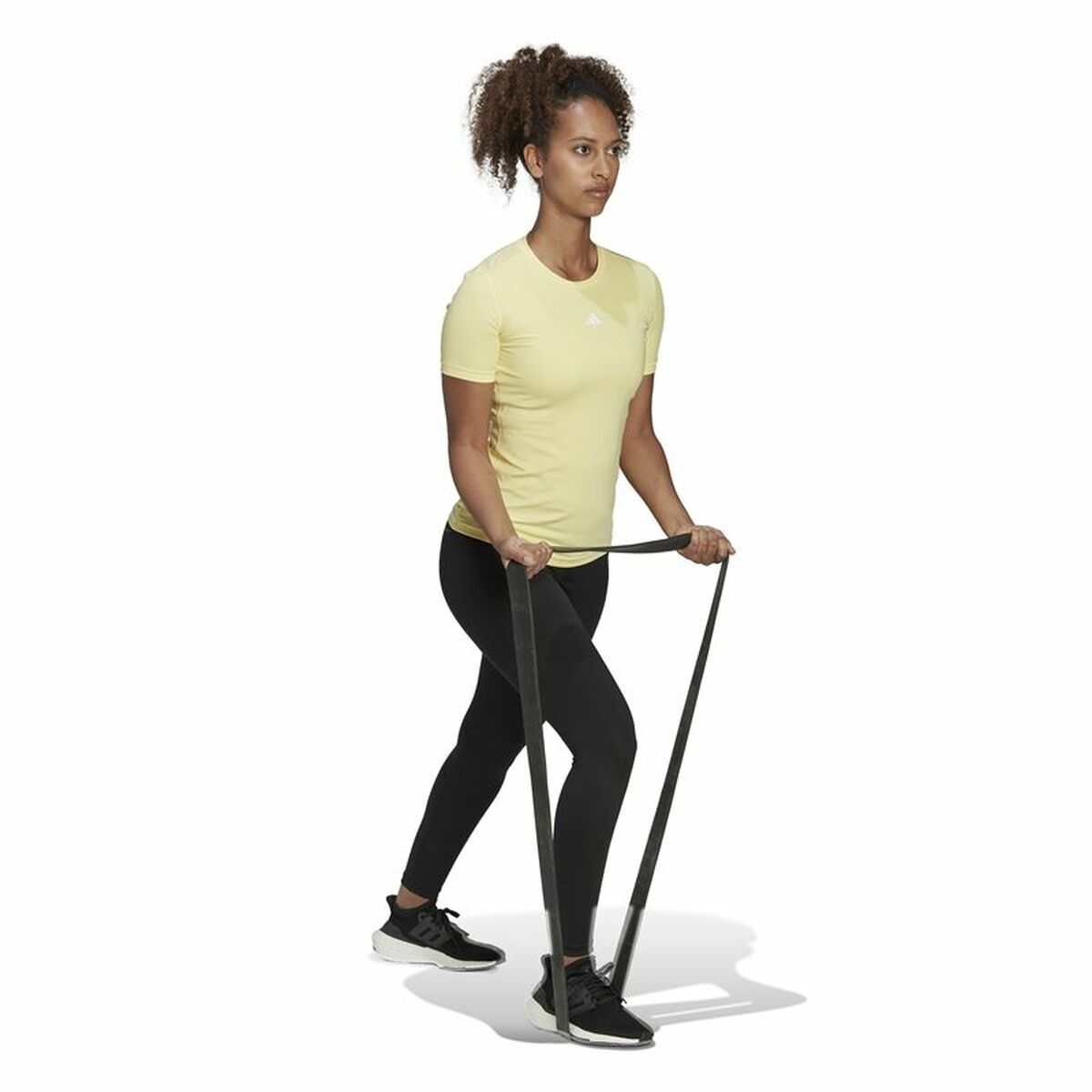 Футболка с коротким рукавом женская Adidas Techfit Training Жёлтый-4