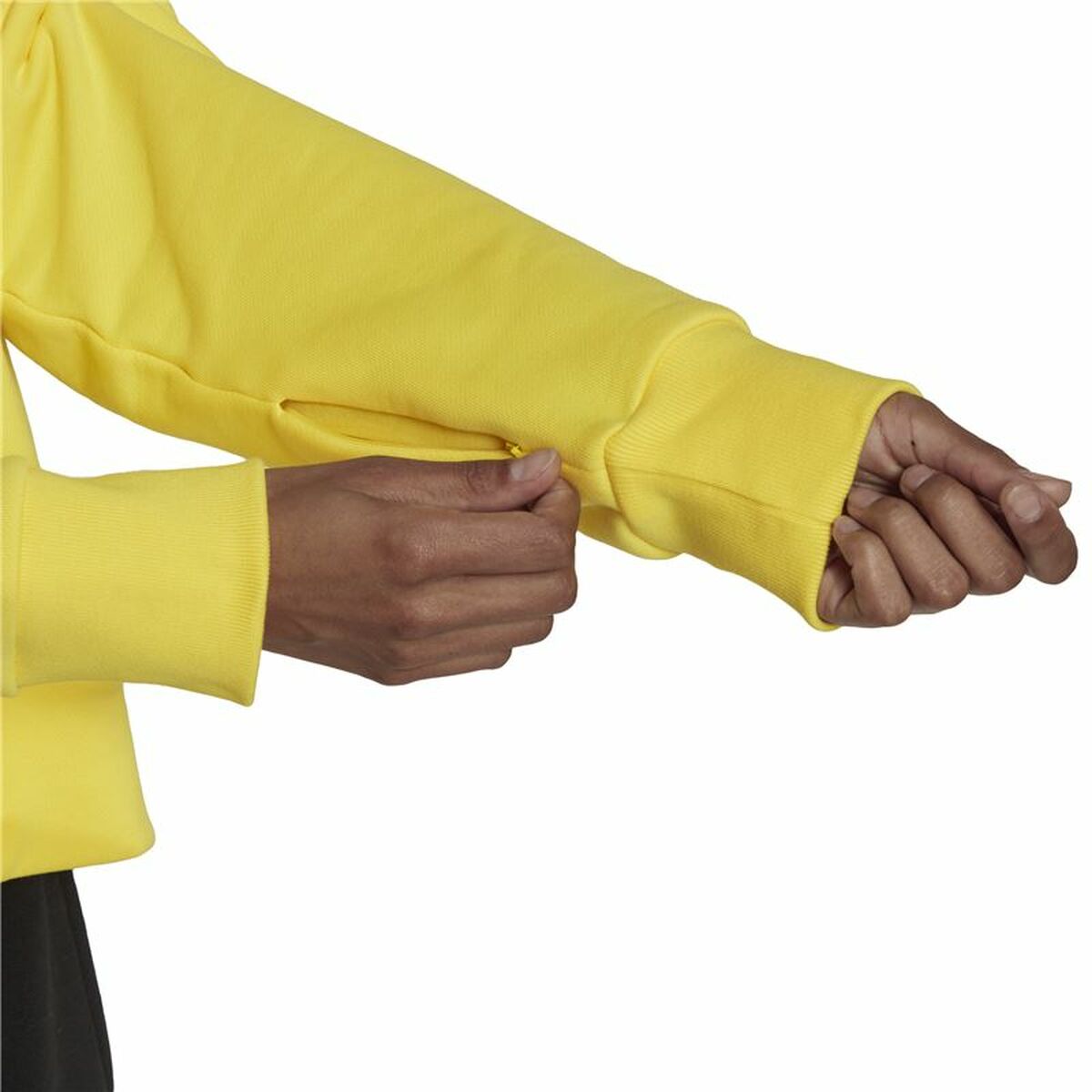 头巾运动衫女子阿迪达斯未来偶像运动徽章黄色-5