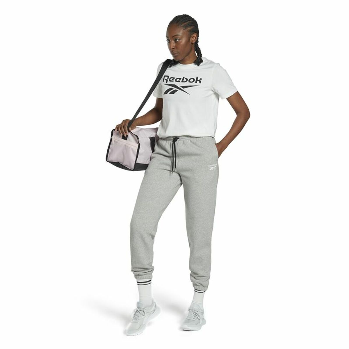 Длинные спортивные штаны Reebok Identity Женщина Серый-4