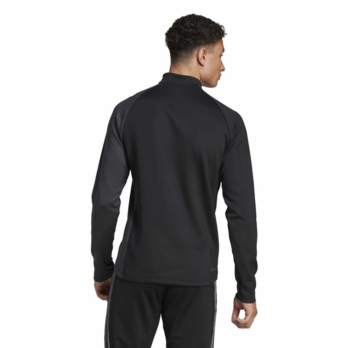 Men's Long Sleeve T-Shirt Adidas 1/4-Zip Black-5