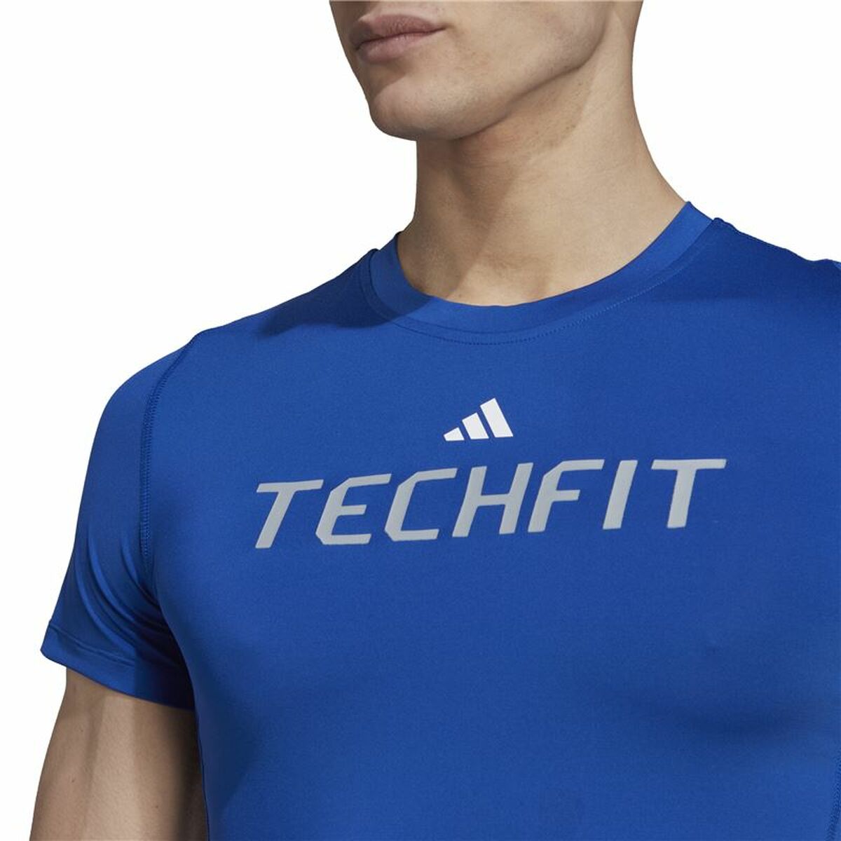Футболка с коротким рукавом мужская Adidas techfit Graphic  Синий-3