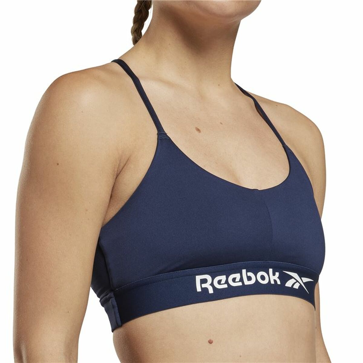 Reebok工作准备蓝色运动胸罩-5