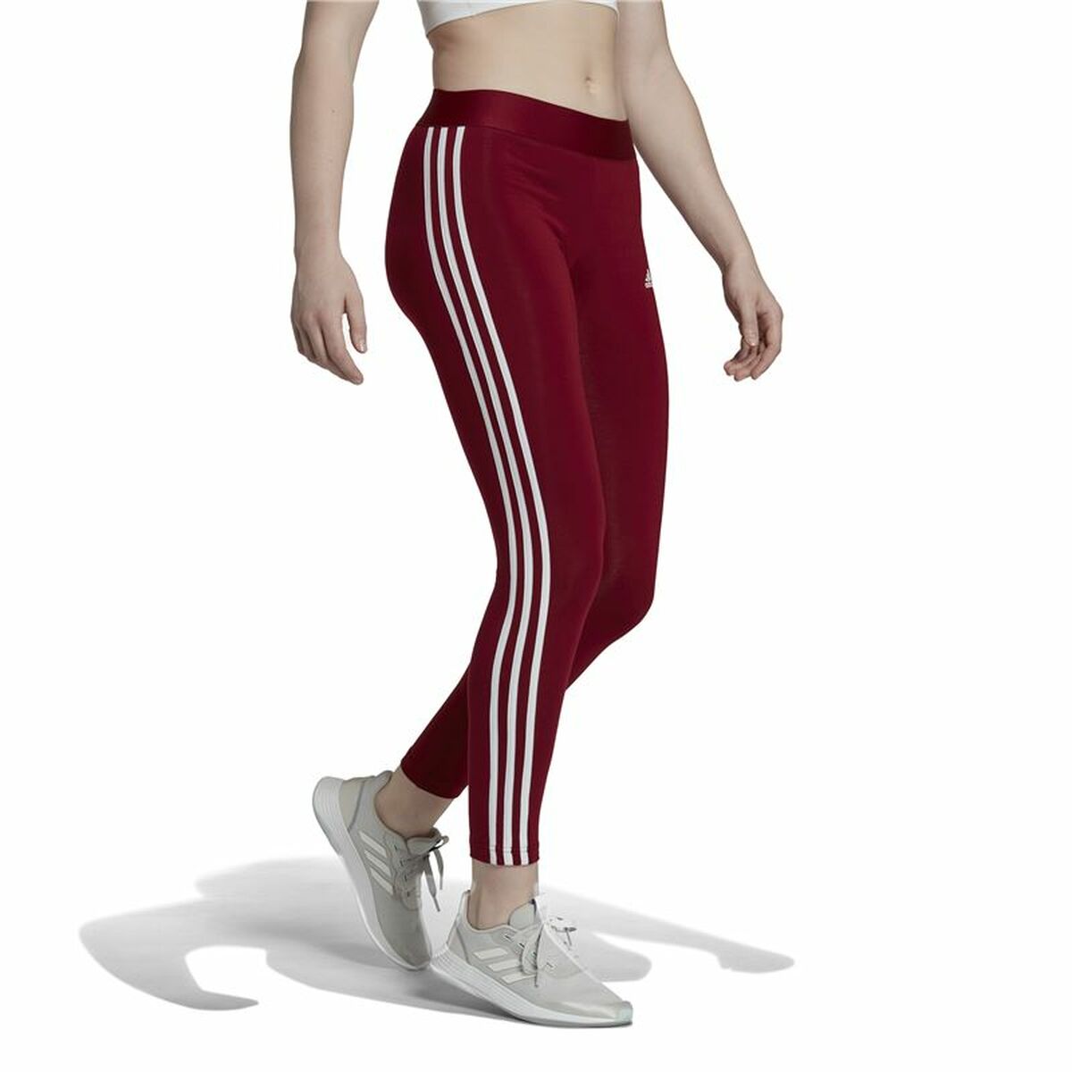 Длинные спортивные штаны Adidas Loungewear Бордовый Женщина-4