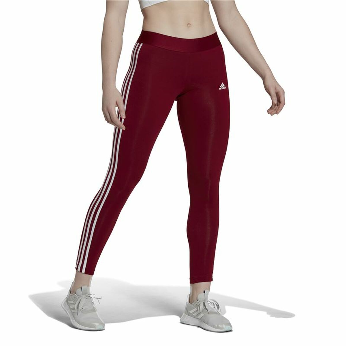 Длинные спортивные штаны Adidas Loungewear Бордовый Женщина-6