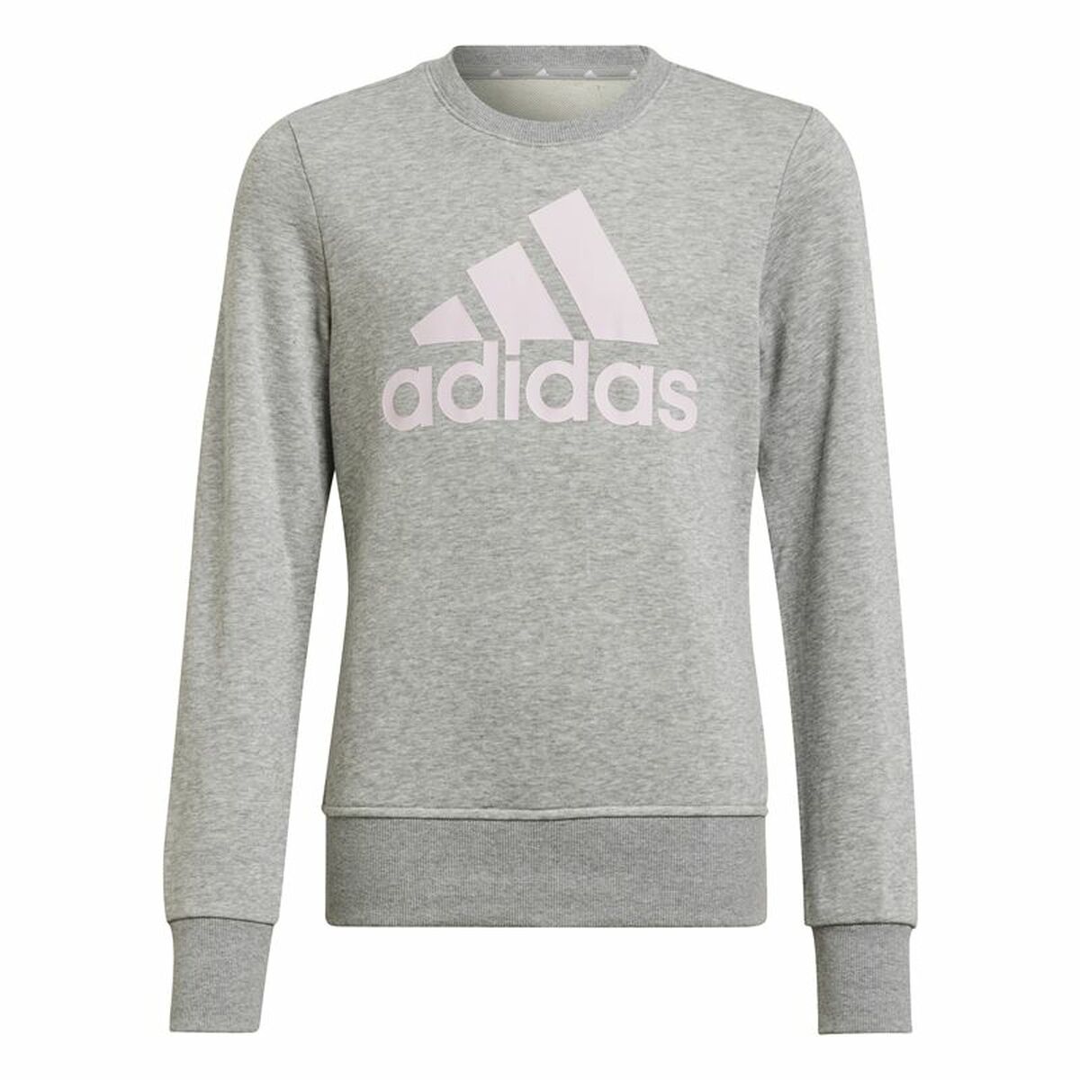 Adidas Essentials Girls Hooded Sweatshirt Grey-6
