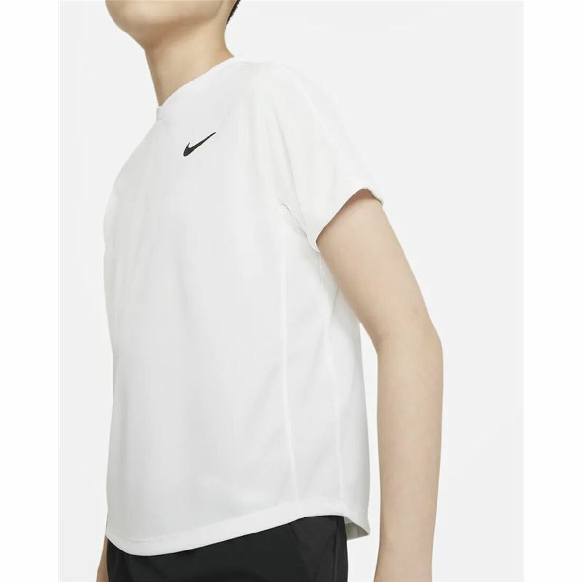 儿童短袖衬衫Nike Court Dri-FIT Victory白色-3