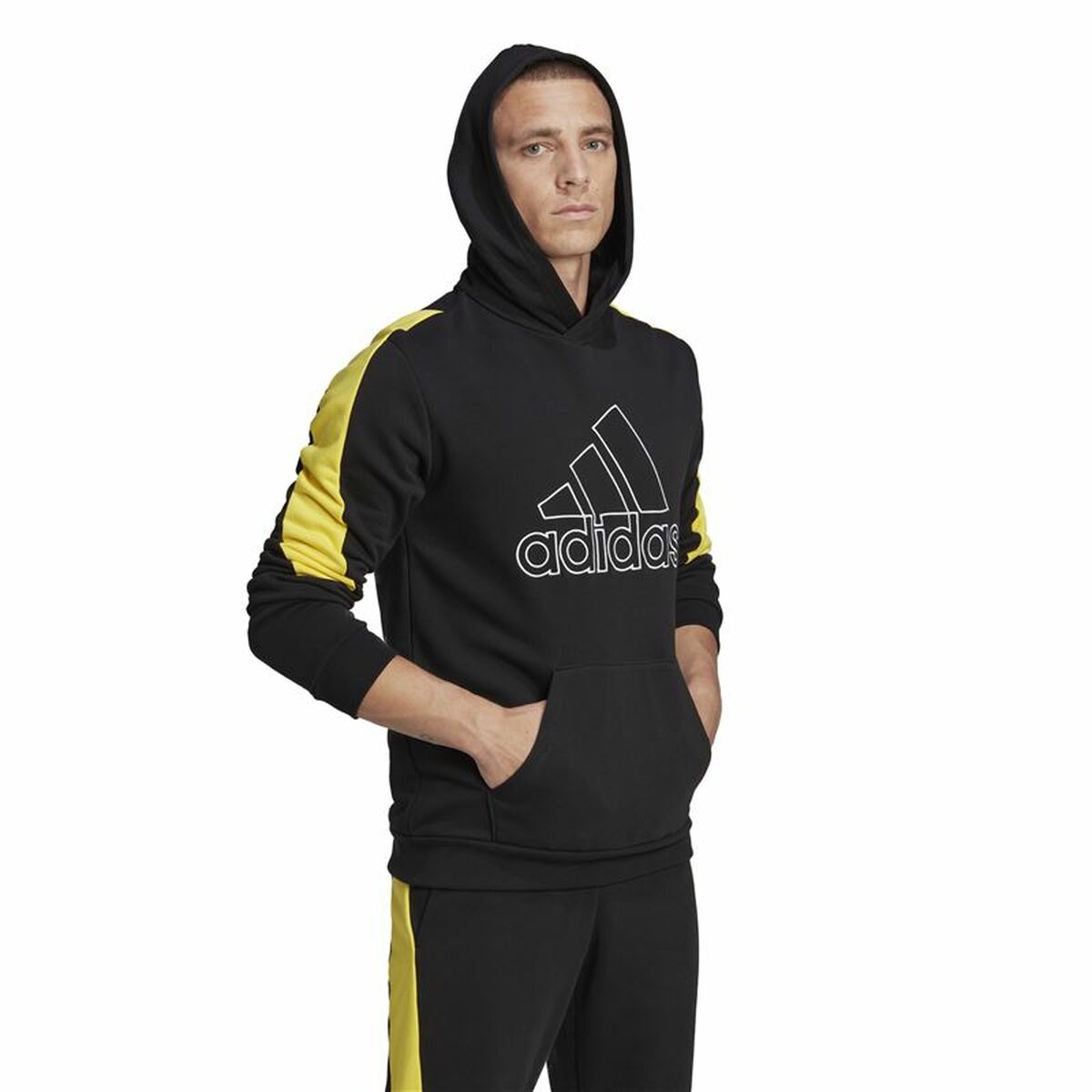 蒙面运动衫男子阿迪达斯嵌入式徽章黑色-4
