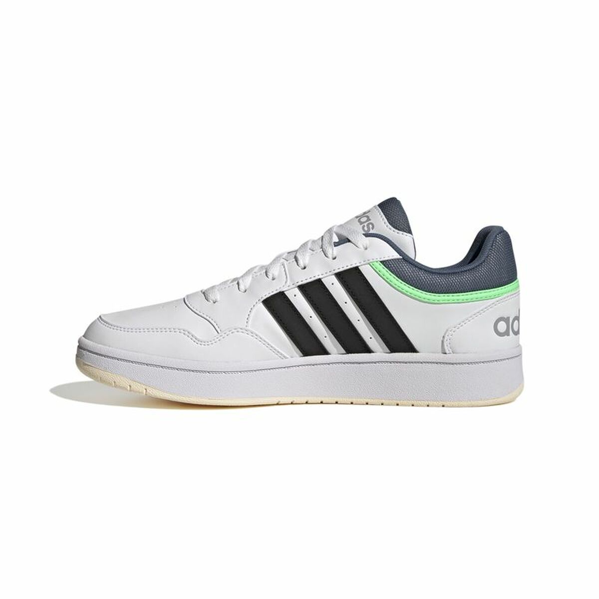 Adidas Hoops Men's Sports Sneakers 3. 0 Low Classic White Male-3