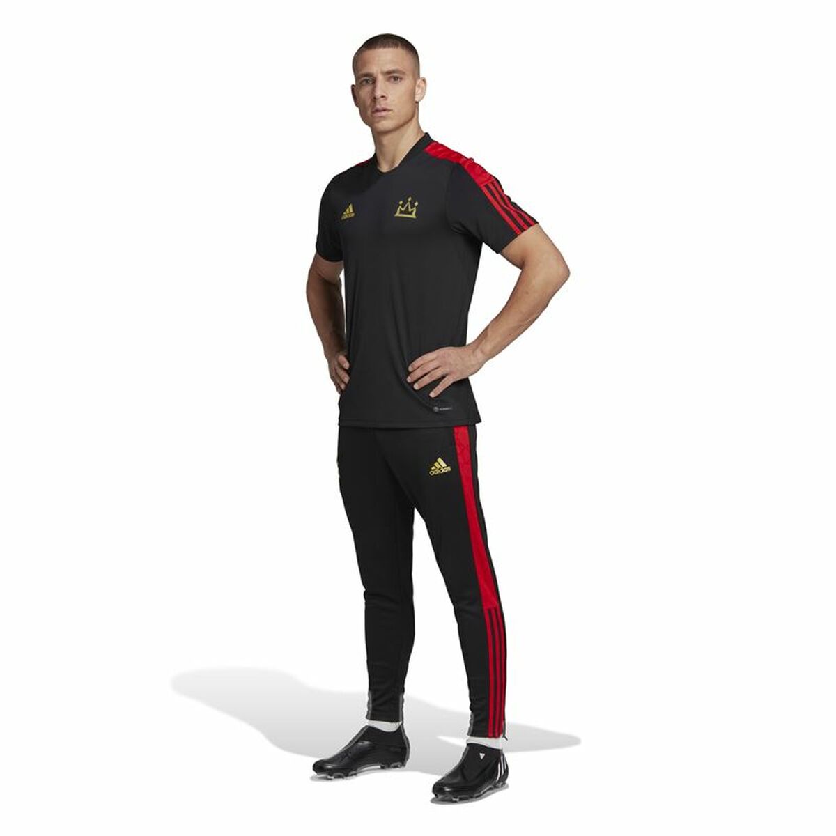 Футбольные тренировочные брюки для взрослых Adidas Salah Чёрный Мужской-4