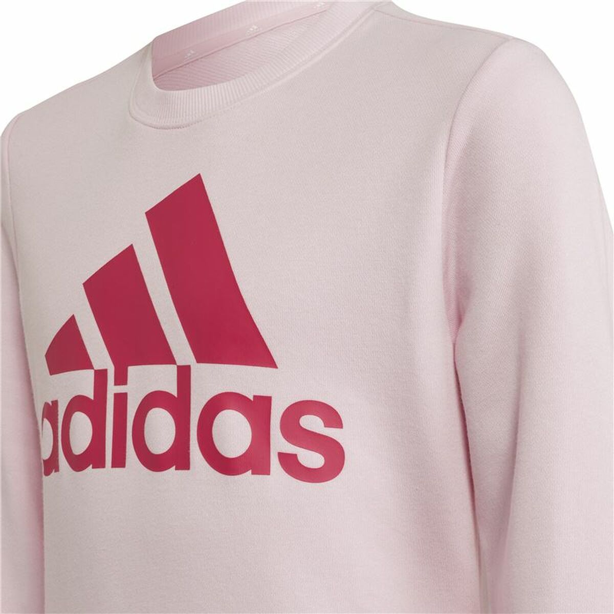 女孩无帽运动衫Adidas Essentials浅粉红色-4