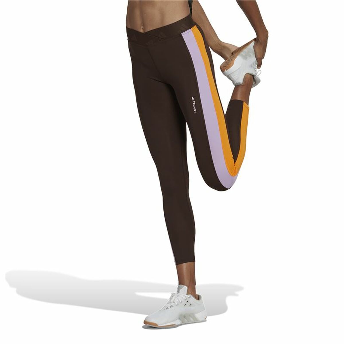 Женские спортивные колготки Adidas Hyperglam 7/8 Коричневый-6